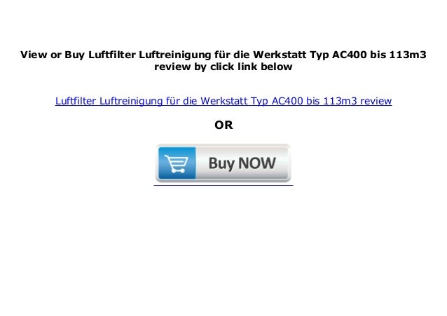 Luftfilter Luftreinigung F R Die Werkstatt Typ Ac400 Bis 113m3 Review