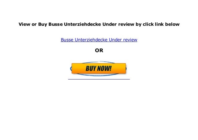 Busse Unterziehdecke Under