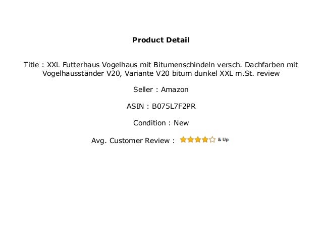 Xxl Futterhaus Vogelhaus Mit Bitumenschindeln Versch Dachfarben Mit