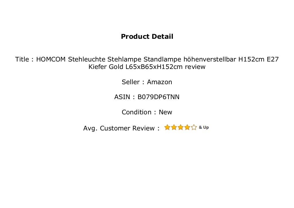 HOMCOM Stehleuchte Stehlampe Standlampe h henverstellbar H152cm E27 K…