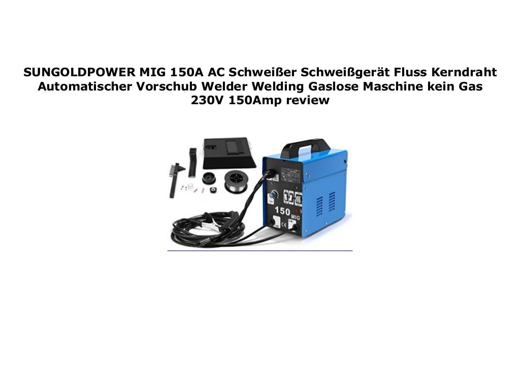 SUNGOLDPOWER MIG 150A AC Schwei er Schwei ger t Fluss Kerndraht Autom…
