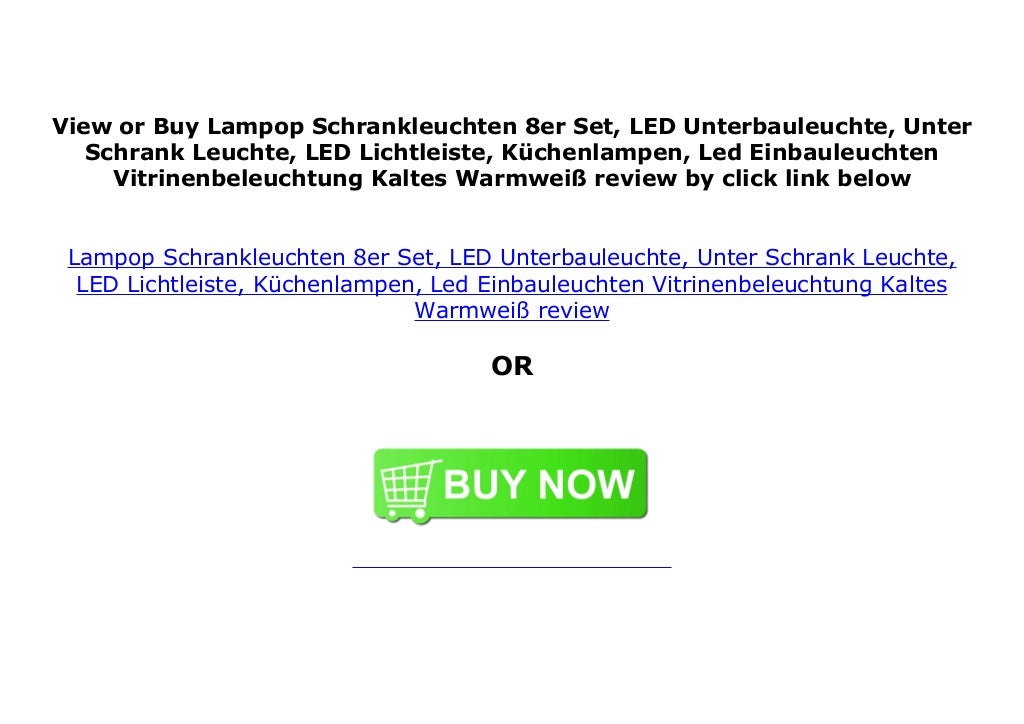 Lampop Schrankleuchten 8er Set, LED Unterbauleuchte, Unter Schrank Le…