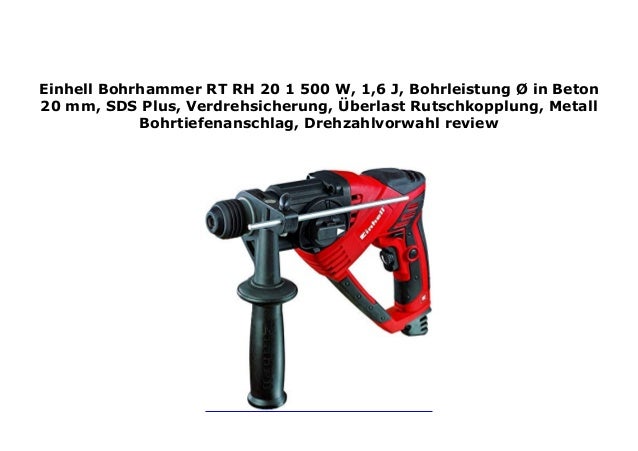 Einhell Bohrhammer Rt Rh 1 500 W 1 6 J Bohrleistung In Beton