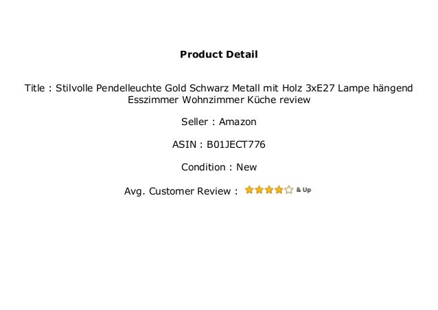 Stilvolle Pendelleuchte Gold Schwarz Metall Mit Holz 3xe27 Lampe H Ng