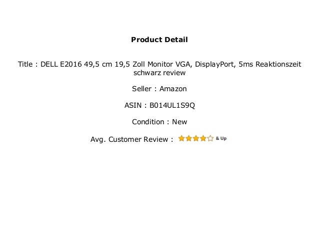 Dell E16 49 5 Cm 19 5 Zoll Monitor Vga Displayport 5ms Reaktio Dell E16 49 5 Cm 19 5 Zoll Monitor Vga Displayport 5ms Reaktio