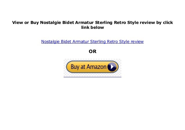 Sterling Nostalgie Bidet Armatur Retro-Style