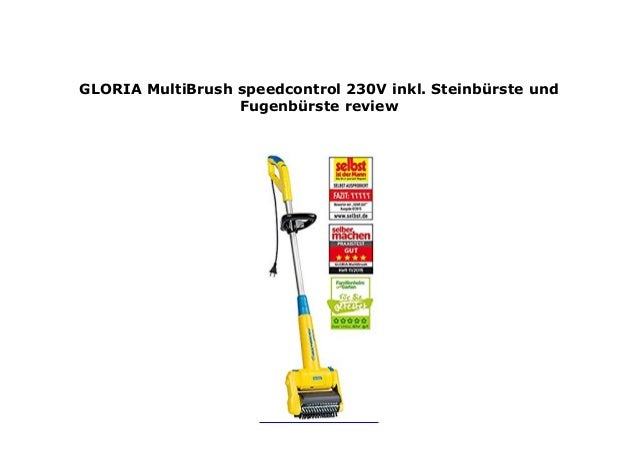 GLORIA MultiBrush speedcontrol 230V inkl Steinb/ürste und Fugenb/ürste