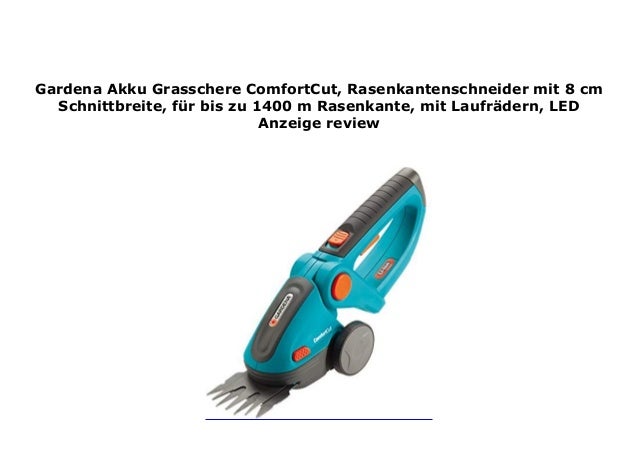 Gardena Akku Grasschere ComfortCut, Rasenkantenschneider mit 8 cm Sch…