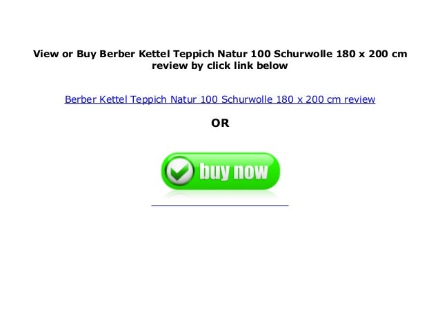 Berber Kettel Teppich Natur 100 Schurwolle 180 X 200 Cm Review