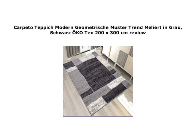 Carpeto Teppich Modern Geometrische Muster Trend Meliert In Grau Sch