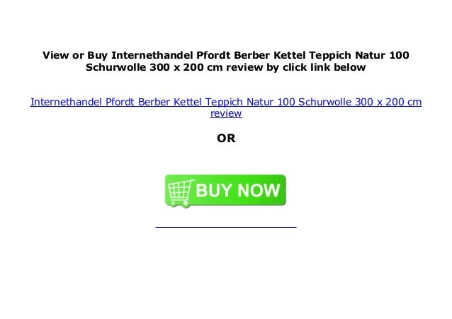 Internethandel Pfordt Berber Kettel Teppich Natur 100 Schurwolle 300