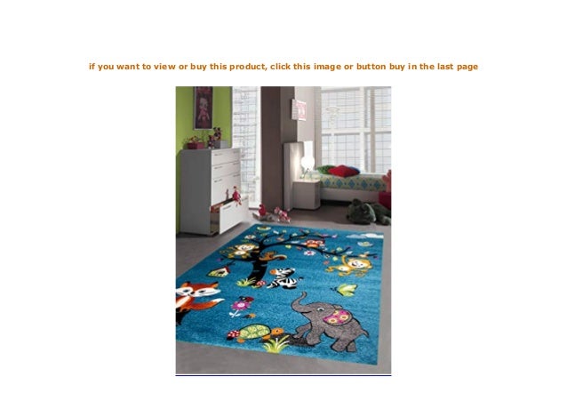 Kinderteppich Spielteppich Kinderzimmer Teppich Zootiere Elefant Fuch