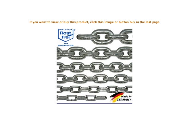 NietFullThings Edelstahl-Kette V4A kurz-gliedrig vielen Laengen und Staerken am Stueck Anker-Kette DIN 5685 DIN 766-Meterware rostfrei NIRO INOX Gliederkette Absperrkette Bojenkette