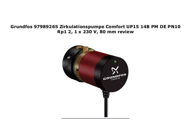 Grundfos 97989265 Zirkulationspumpe Comfort Up15 14b Pm De Pn10 Rp1 2