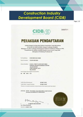 25
Page | 25
Construction Industry
Development Board (CIDB)
 