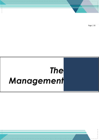 33
Page | 33
The
Management
 