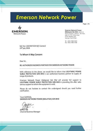 41
Page | 41
Emerson Network Power
 