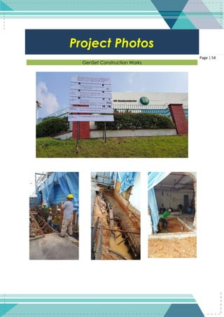 54
Page | 54
GenSet Construction Works
Project Photos
 