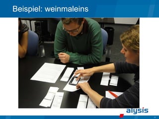 38
Beispiel: weinmaleins
 