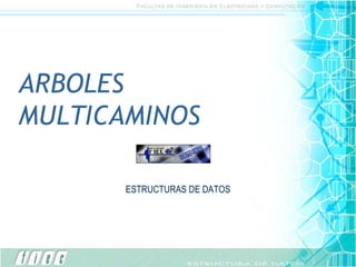 ARBOLES MULTICAMINOS ESTRUCTURAS DE DATOS 