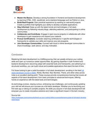 Level Up Your Coding Skills A Comprehensive Guide To Full Stack Level Up Your Coding Skills A Comprehensive Guide To Full Stack