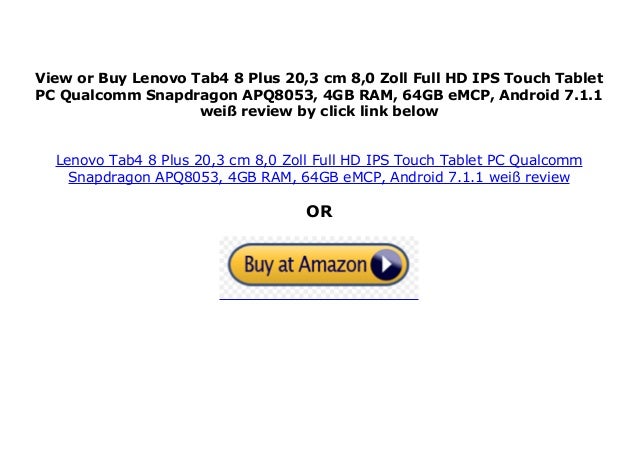 Lenovo Tab4 8 Plus 3 Cm 8 0 Zoll Full Hd Ips Touch Tablet Pc Qu Lenovo Tab4 8 Plus 3 Cm 8 0 Zoll Full Hd Ips Touch Tablet Pc Qu