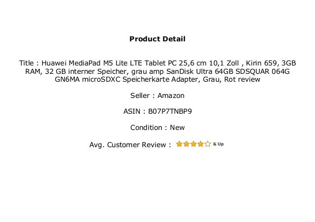 Huawei Mediapad M5 Lite Lte Tablet Pc 25 6 Cm 10 1 Zoll Kirin 659