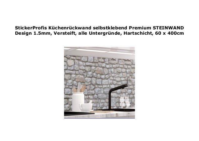 Stickerprofis K Chenr Ckwand Selbstklebend Premium Steinwand Design 1