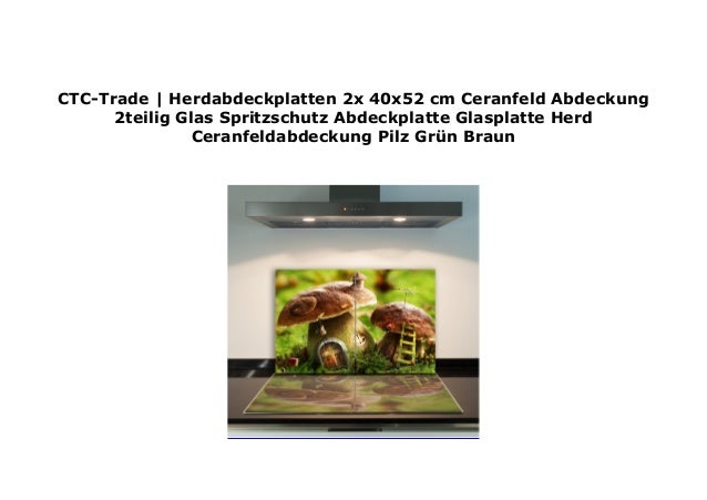 Ceranfeldabdeckung 80x52 cm Pilzen Blau Herdabdeckplatten Spritzschutz Glas Deko