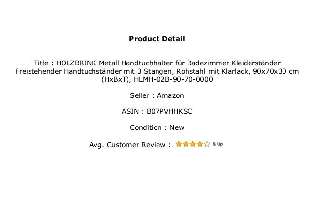 Tiefschwarz HLMH-02B-84-55-9005 HOLZBRINK Metall Handtuchhalter f/ür Badezimmer Kleiderst/änder Freistehender Handtuchst/änder mit 3 Stangen 84x55x30 cm HxBxT