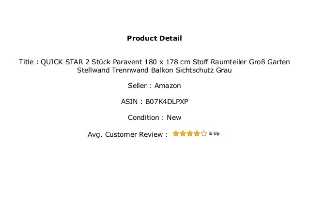 Quick Star 2 St Ck Paravent 180 X 178 Cm Stoff Raumteiler Gro