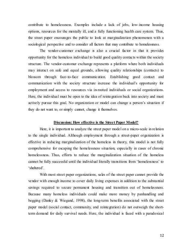 homeless essay