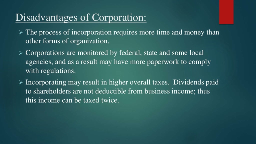 Legal forms of business organization