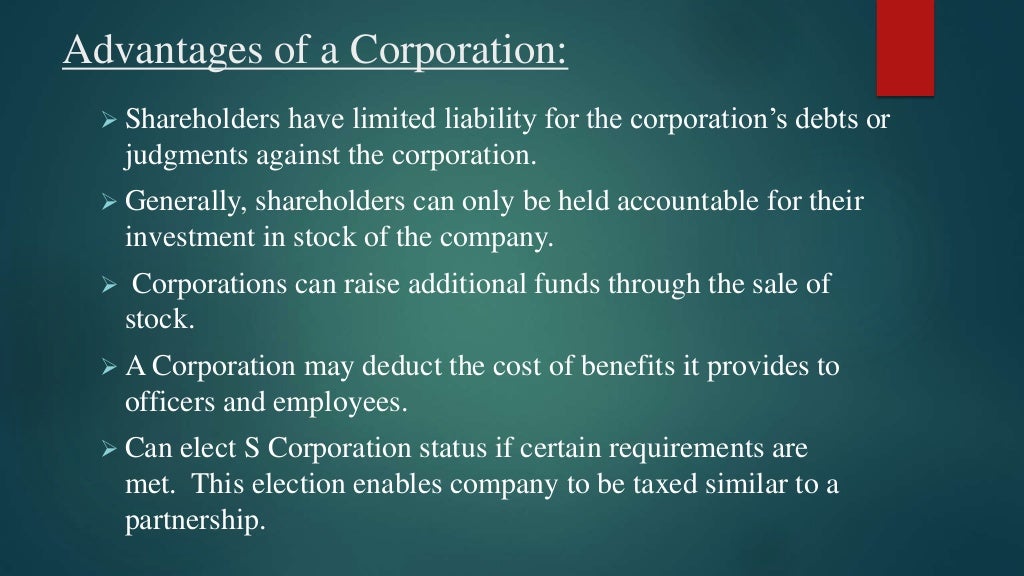 Legal forms of business organization