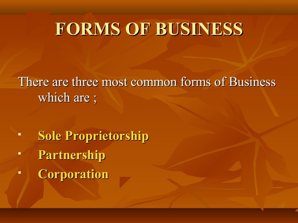 Forms of Business (1)