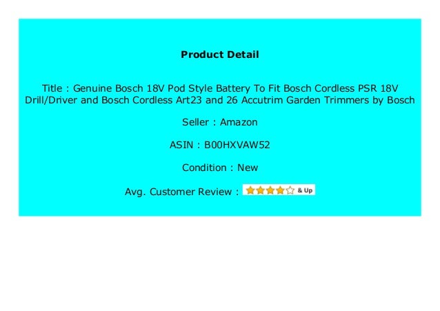 Big Sale Genuine Bosch 18v Pod Style Battery To Fit Bosch Cordless P