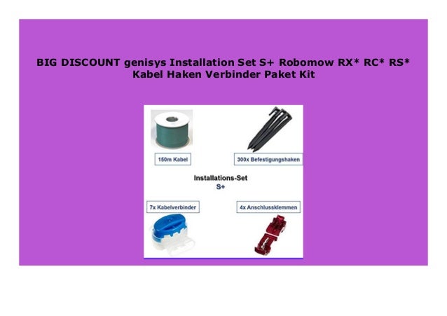 Robomow RX* RC* RS* Kabel Haken Verbinder Paket Kit Installation Set S