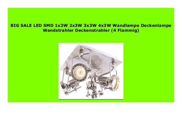 Big Sale Led Smd 1x3w 2x3w 3x3w 4x3w Wandlampe Deckenlampe Wandstrahl