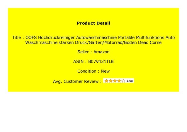 Best Buy Oofs Hochdruckreiniger Autowaschmaschine Portable Multifunkt
