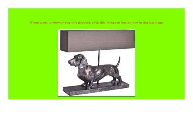 Tischlampe XXL Dackel Lampe Tischleuchte Silber Dachshund Nachttischlampe Hund