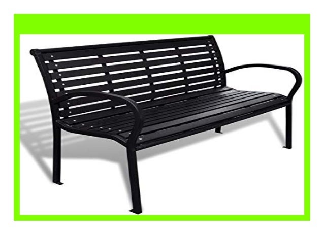 Best Buy Vidaxl Gartenbank 3 Sitzer 125cm Wpc Stahl Sitzbank Gartenm