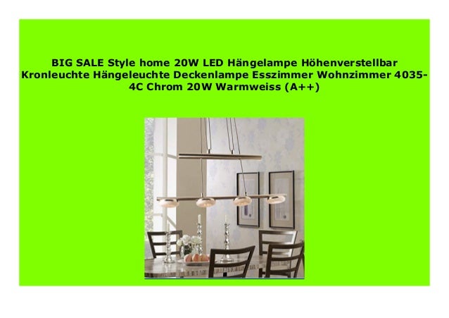 BIG SALE Style home 10W LED H ngelampe H henverstellbar BIG SALE Style home 10W LED H ngelampe H henverstellbar