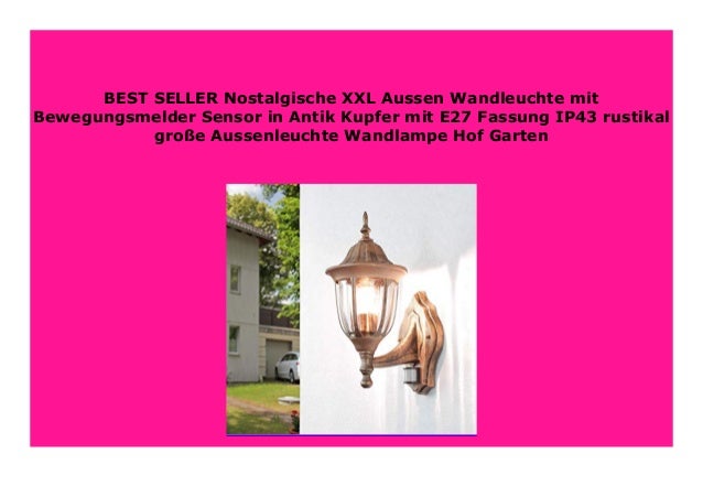 Big Sale Nostalgische Xxl Aussen Wandleuchte Mit Bewegungsmelder Sens