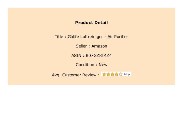 Big Sale Gblife Luftreiniger Air Purifier 242