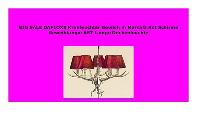 Best Buy Dafloxx Kronleuchter Geweih In Marsala Rot Schirme Geweihlam