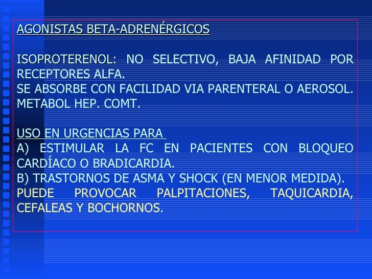 Alfa beta medicamentos - medicamentos beta adrenergicos