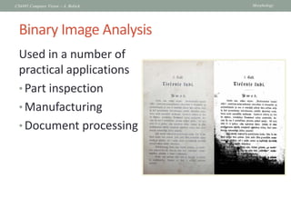 Binary images and Morphology - Computer Vision | PDF