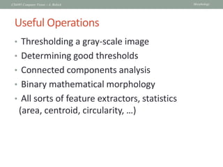 Binary images and Morphology - Computer Vision | PDF