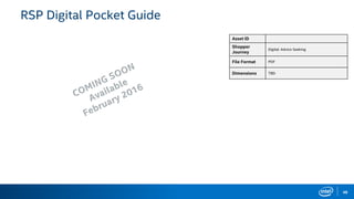 48
RSP Digital Pocket Guide
Asset ID
Shopper
Journey
Digital: Advice Seeking
File Format PDF
Dimensions TBD
 