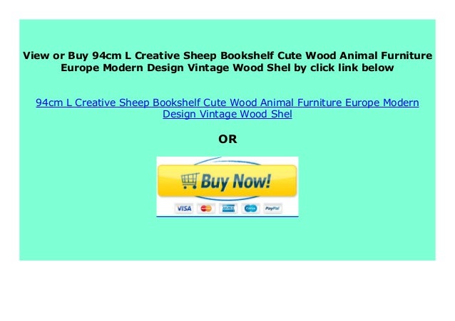 Discount 94cm L Creative Sheep Bookshelf Cute Wood Animal Furnitur